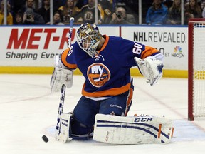 New York Islanders goalie Kevin Poulin. (Brad Penner-USA TODAY Sports)