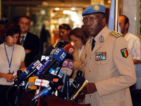 Babacar Gaye, the head of the U.N. peacekeeping mission in the Central African Republic, resigned Wednesday, Aug. 12, 2015, at the request of U.N. Secretary-General Ban Ki-moon, over the force's handling of a series of sexual and other misconduct allegations.(AP Photo/Salman Muzaffar, File)