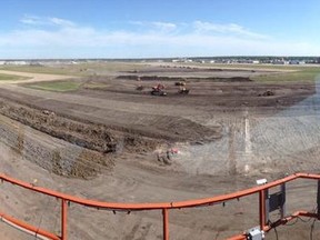 A look at the Blatchford Development site from the 8th floor of the old airport control tower at what was once the City Centre Airport. (Trevor Robb/Edmonton Sun)