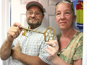 Frank Lisella and Kathy Steinberg hope they have a key to a successful new enterprise with Sarnia Escape, the city's first escape-room business. The Eastland Plaza establishment is also home to the city's first board game cafe complete with gluten-free baked goods. (Barbara Simpson/Sarnia Observer/Postmedia Network)