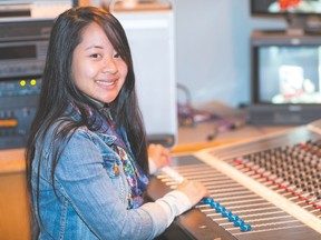 Centennial’s recording arts certificate is offered at its Story Arts Centre campus at Pape and Danforth. Some classes are taught in a small studio capable of recording a live band.