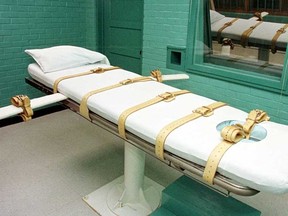 Lethal injection table. (PAUL BUCK/AFP/Getty Images)