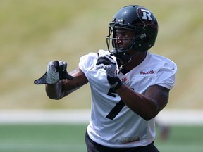 Ottawa RedBlacks wide receiver Maurice Price practises at TD Place on Monday, July 13, 2015. (Chris Hofley/Ottawa Sun)