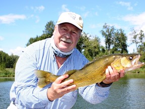 Neil Waugh with a Battle Lake Walleye
