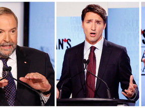 The first leaders debate of the 2015 federal election was held on Aug. 6. 
Postmedia Network