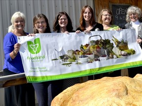 SUBMITTED PHOTO
Quinte West and Belleville are collaborating to host the Eastern Ontario Local Food Conference. Members of the Food Conference committee are pictured (left to right) Karen Fischer, OMAFRA (Ontario Ministry of Agriculture and Food); Jennifer Rushlow, City of Quinte West; Linda Lisle, City of Quinte West; Angela Bell, City of Belleville; Heather Candler, OMAFRA, and Diana McPherson, owner of Grills Orchards. Grills Orchards is one of the businesses that will be visited during the conference. Missing from the photo is member Karen Poste of the City of Belleville.