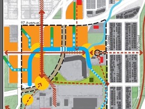 The blue line shows the proposed canal.