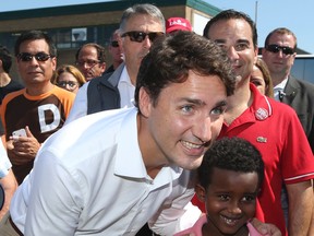 Liberal leader Justin Trudeau attends  the 2015 LIUNA local 183 Family Day event in Downsview Park, Toronto on Saturday August 15, 2015. Veronica Henri/Toronto Sun