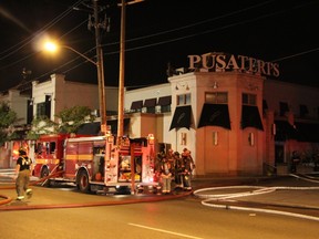 Toronto Fire battled a three-alarm fire at Pusateri's on Avenue Rd. near Lawrence Ave. W.  on Aug. 15, 2015. (Nick Westoll/Toronto Sun)