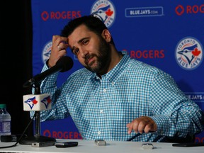 Blue Jays general manager Alex Anthopoulos has brought in Josh Donaldson, Russell Martin, David Price and Troy Tulowitzki this season. (Jack Boland/Toronto Sun)