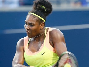 Serena Williams loses to Belinda Bencic at the Rogers Cup August 15, 2015. (Stan Behal/Toronto Sun)