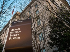 In this April 13, 2014 file photo, the Internal Revenue Service Headquarters (IRS) building is seen in Washington. (AP Photo/J. David Ake, File)