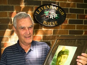 Tom McClenaghan talks about his father David who served as a volunteer in the British navy in WWII. (MIKE HENSEN, The London Free Press)