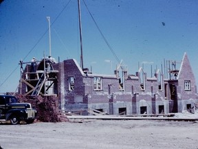 In 1947, the congregation of the Archbishop Anderson began construction of  their church.