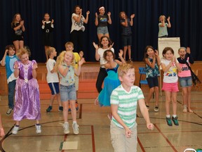 A group of Hidden Talents performers go airborne during a recent rehearsal for HT's musical Grandma's Pickle Factory, playing at the Imperial Theatre on Aug. 21 and 22.
CARL HNATYSHYN/SARNIA THIS WEEK