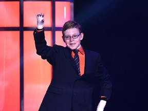 LAS VEGAS, NV - JUNE 24: Jonathan Pitre walks onstage during the 2015 NHL Awards at MGM Grand Garden Arena on June 24, 2015 in Las Vegas, Nevada.   Ethan Miller/Getty Images/AFP== FOR NEWSPAPERS, INTERNET, TELCOS & TELEVISION USE ONLY ==