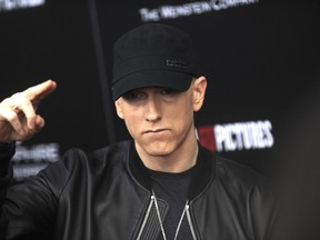 Eminem is seen at the New York premier of 'Southpaw'. (Dennis Van Tine/Future Image/ WENN.COM)