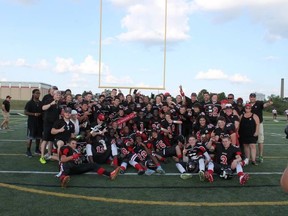 The Myers Riders JV team won the OVFL championship in Waterloo after losing in the final the past two years. SUBMITTED PHOTO