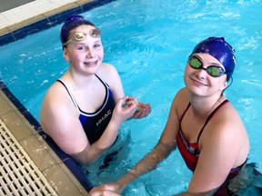 Josephine Noel and Ellora Rogers of the Huron Hurricanes Aquatic Club. The club is offering a two-week trial starting September 14. (Contributed photo)