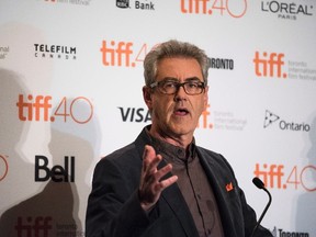 Piers Handling, Director and CEO of TIFF speaks during the Toronto International Film Festival press conference announcing the 2015 Canadian features and shorts lineup in Toronto on Wednesday, August 5, 2015. THE CANADIAN PRESS/Aaron Vincent Elkaim