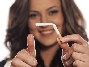 Smokers who keep smoking, and those who quit, will all gain weight over time, but those who smoked the most before quitting may gain more, a new study suggests. (Fotolia)