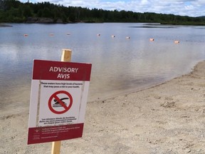 Sudbury and District Health Unit has lifted an advisory against swimming at Capreol Beach. John Lappa/The Sudbury Star/Postmedia Network