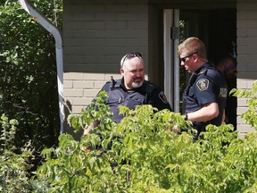 Greater Sudbury Police responded to a weapons call on Adie Street in Sudbury, Ont. on Friday August 21, 2015. Police soon realized after arriving on the scene that the call was unfounded. John Lappa/Sudbury Star/Postmedia Network