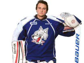 Sudbury Wolves netminder Sam Tanguay is up for the OHL's Central Division play of the year for a massive glove save he made against the Kitchener Rangers last November.