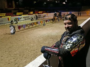 Todd Thomas Dark will be retiring as King at the Medival  Times tournament at the CNE and they have begun looking for a replacement and auditions will be held. Photographed in Toronto on Friday August 21, 2015. Michael Peake/Toronto Sun
