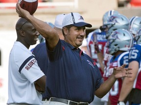 Anthony Calvillo was named quarterbacks coach of the Alouettes on Saturday as GM Jim Popp tweaked his staff a day after stepping in for fired head coach Tom Higgins. (Ryan Remiorz/THE CANADIAN PRESS)