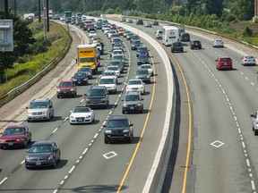 Afternoon rush hour on the Gardiner Expwy. on Aug. 19, 2015. 
(Ernest Doroszuk/Toronto Sun)