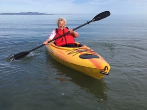 Danny Hooper's mother enjoys kayaking near Victoria, B.C.