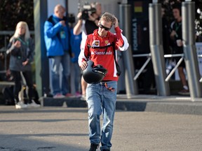 Sebastian Vettel qualified ninth for today’s Belgian Grand Prix.(AFP)