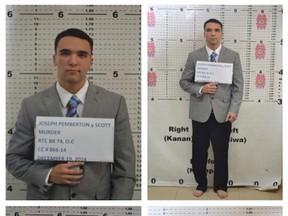 A Philippine National Police handout shows a combination of mug shots of U.S. Marine Joseph Scott Pemberton taken at a police headquarters after his appearance in court in Olongapo city, north of Manila Dec. 19, 2014.   REUTERS/Philippine National Police/Handout