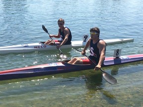 Brothers Peter (left) and Billy Boylan are competing at the National Canoe and Kayak Championships this week. Photo supplied