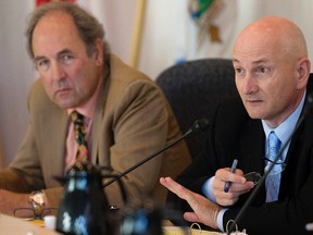 City Councillors Ben Henderson and Mike Nickel take part in an Executive Committee Meeting at City Hall, in Edmonton Alta. on Tuesday Aug. 18, 2015. David Bloom/Edmonton Sun