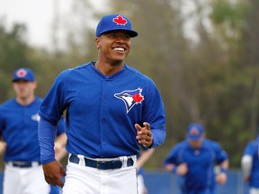 Blue Jays’ Marcus Stroman, recovering from a torn ACL threw 40 pitches in a simulated game in Dunedin on Monday. (USA TODAY SPORTS/PHOTO)