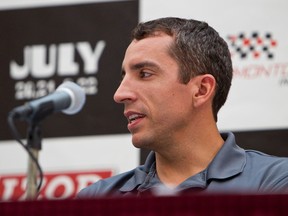 Justin Wilson, shown here at a press conference before the 2012 Edmonton Indy, was a regular competitor during the circuit’s stops in this city. (Ian Kucerak, Edmonton Sun)