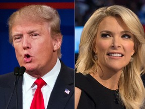 Republican presidential candidate Donald Trump and Fox News Channel host and moderator Megyn Kelly. (AP Photo/John Minchillo, File)