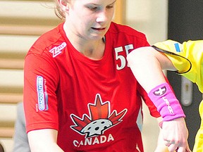 Belleville's Hannah Wilson is captain of the U19 Canadian women's floorball team. (IFF photo)