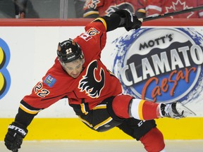 Devin Setoguchi, who is on a PTO with the Leafs, played just 12 pointless games with Calgary last season before he was sent down. (Stuart Dryden/Postmedia Network)