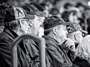Fans watch an OJHL playoff game at Essroc Arena in Wellington last season. (AMY DEROCHE/OJHL Images)