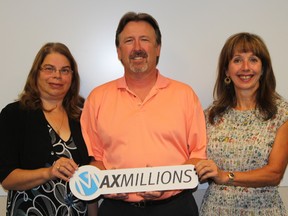 Three coworkers are Edmonton's latest MAXMILLIONS winners. Christopher Hunter, Jacqui Eliuk, and Barb Barker made a point of buying LOTTO MAX tickets when the jackpot reaches $50 million dollars. Photo supplied