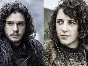 Jon Snow (L) and Meera Reed (R).

(Courtesy HBO)