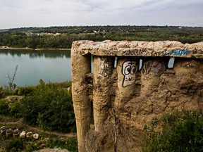 The "End of the World" site is seen near Saskatchewan Drive in Edmonton, Alta. on Wednesday, Aug. 26, 2015.