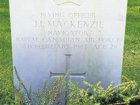 Flying Officer John Irven MacKenzie was a 26-year-old navigator from Belleville when his bomber crashed on the outskirts of the village of Leusden, Netherlands on Feb. 3, 1943. The crash killed all eight crewmen: five Canadians, three British.