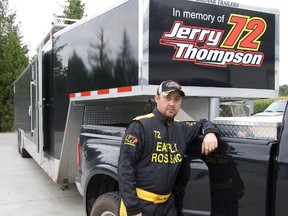 Shawn Thompson wanted to do something special for his uncle Jerry, who last month lost his battle with brain cancer. He soon learned those friends who provided a fitting send-off for his uncle would stand by him in future races. (DEREK RUTTAN, The London Free Press)