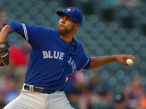 David Price of the Toronto Blue Jays pitches against the Texas Rangers at Globe Life Park in Arlington on August 26, 2015 in Arlington, Tex. (Tom Pennington/Getty Images/AFP)