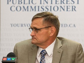 Public Interest Commissioner Peter Hourihan discusses the opening of an investigation into the alleged improper destruction of records by a Government of Alberta ministry, in Edmonton, Alta. on Wednesday May 13, 2015. David Bloom/Edmonton Sun
