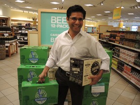 OTTAWA - Aug 27, 2015 - MPP Yasir Naqvi announced the arrival of 12-pack beer sale at the Ottawa LCBO store in Barrhaven. The Ottawa location is one of the 10 locations in the province to participate in the pilot program, which will run for 12 months. (Julienne Bay photo/Ottawa Sun)
